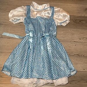 Kids' The Wizard of OZ Dorothy Dress size medium Costume bluewhite Gingham dress